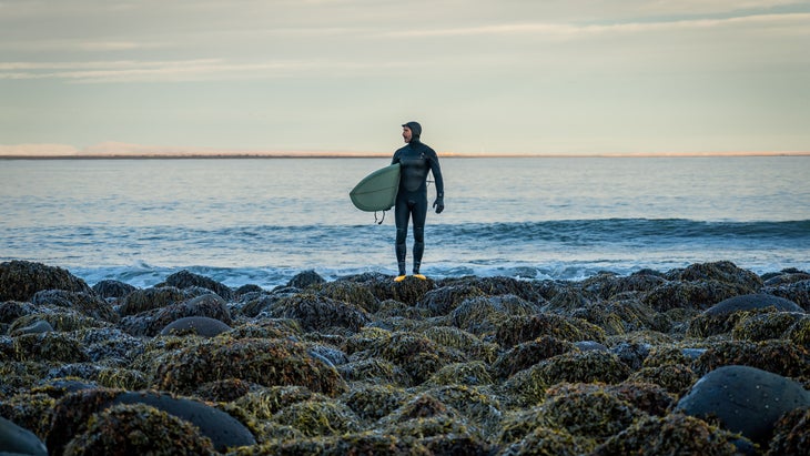 Fresh out of the perfect and endangered wave at Þorlákshöfn