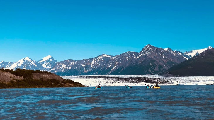 Boating on the Knick Glacier and River