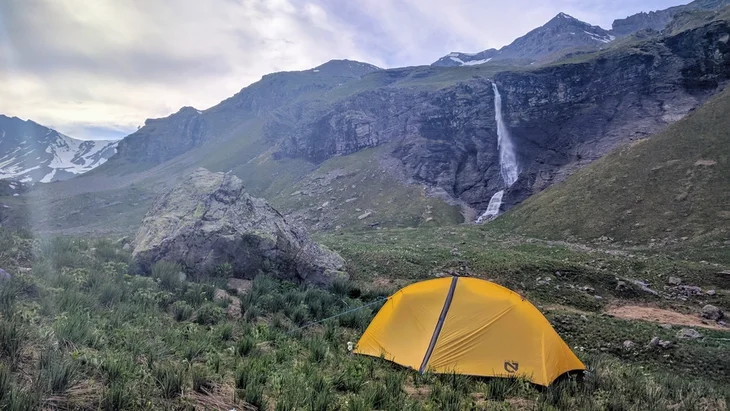 campsite in Écrins National Park in France