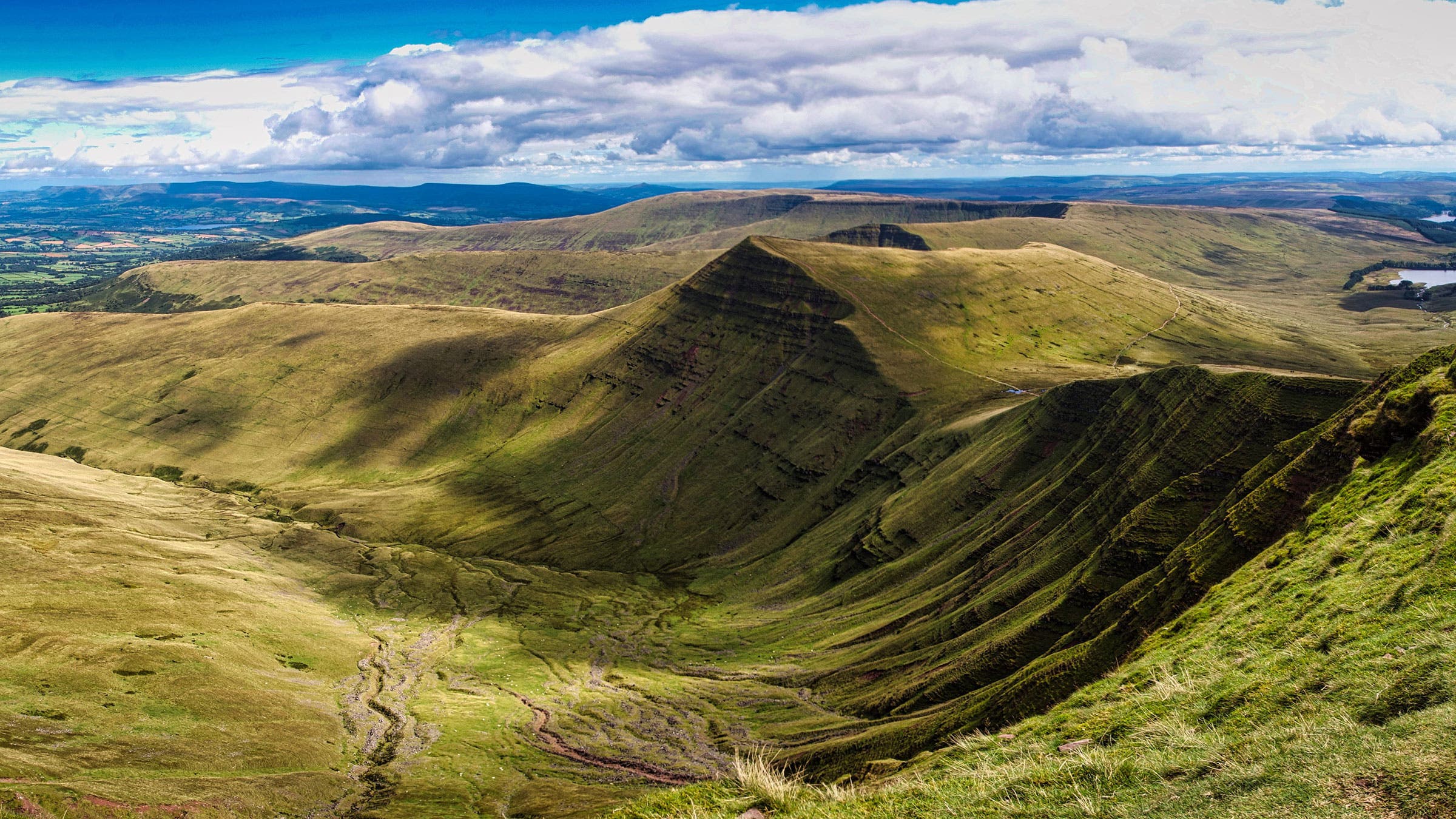 summit of pen y fan mountain in wales