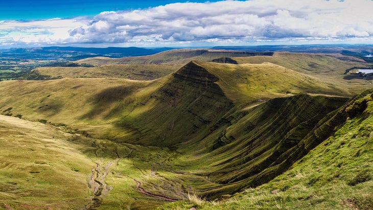 summit of pen y fan mountain in wales 