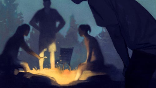 Illustration of a campfire
