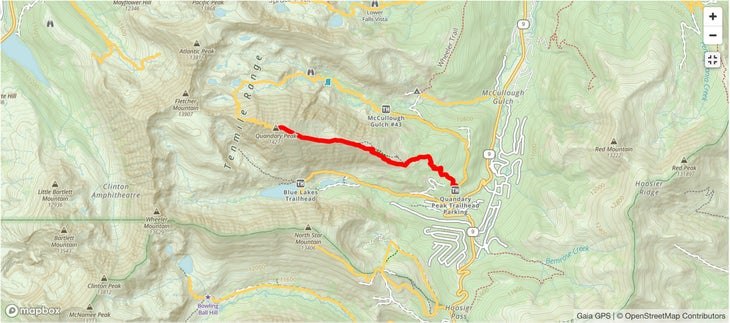 Quandary Peak - East ridge PR-014 map