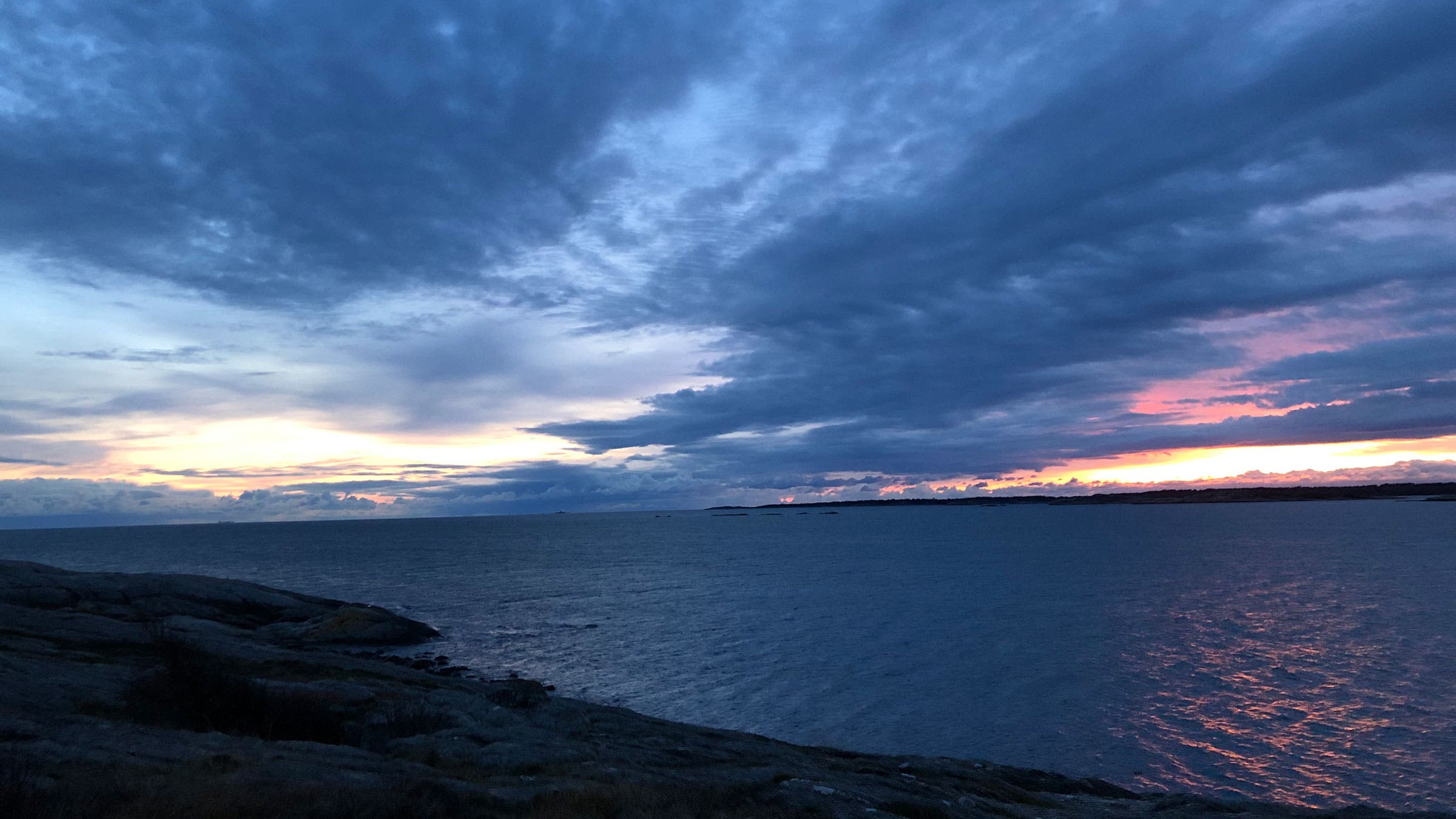 Sunset over the Kattegat Strait in Sweden