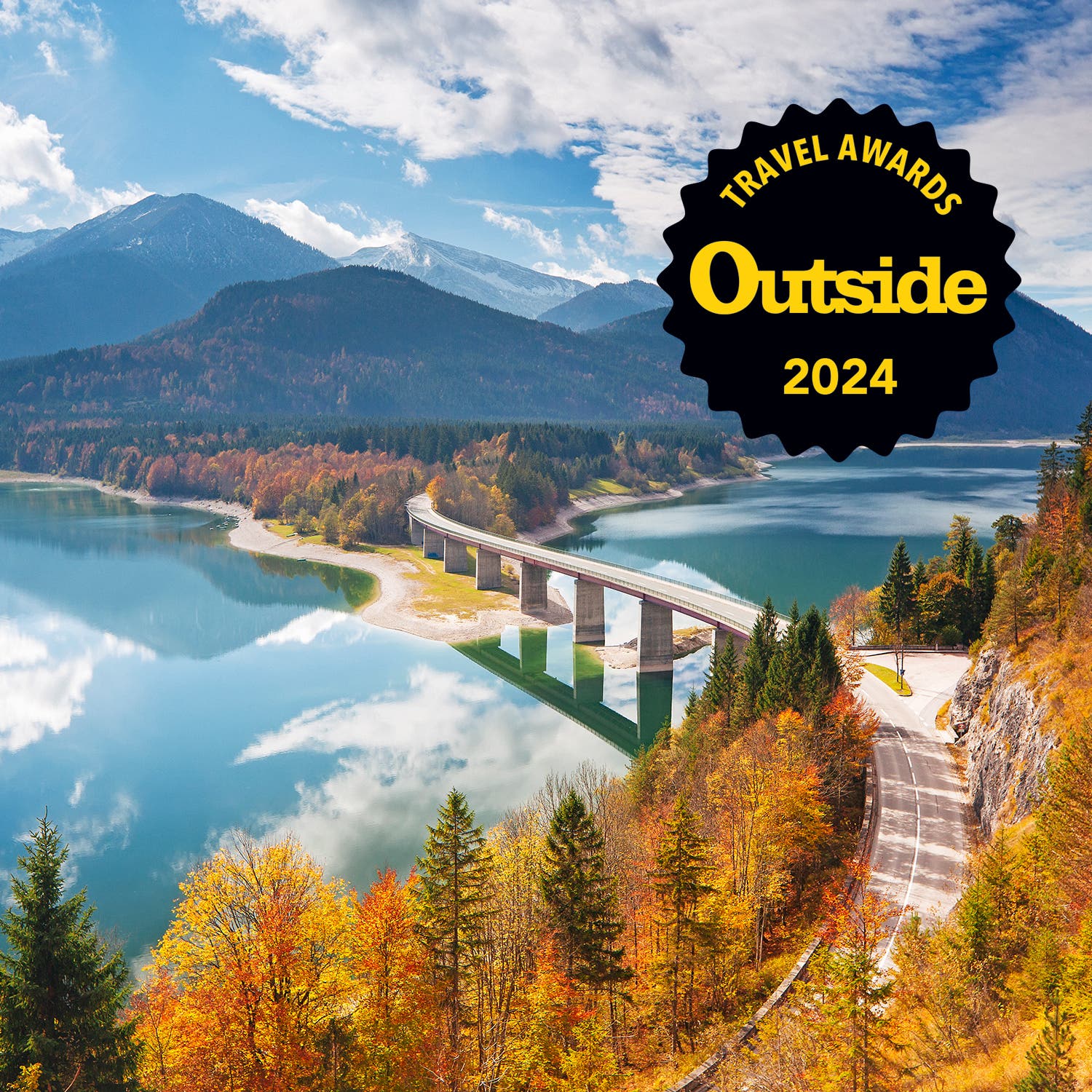 Lake Sylvenstein in Bavaria, Germany