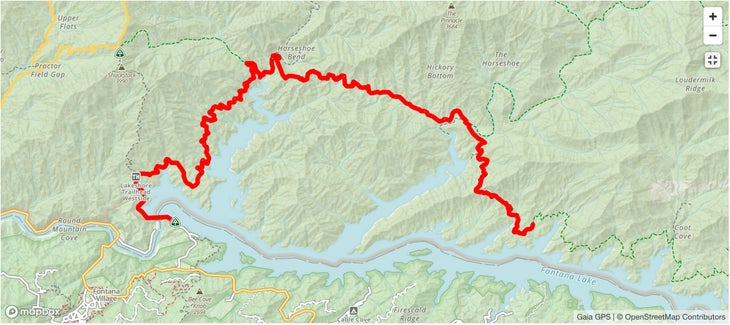 81 via Lakeshore Trail map