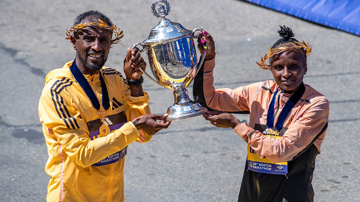 Sisay Lemma and Hellen Obiri Just Won the Boston Marathon