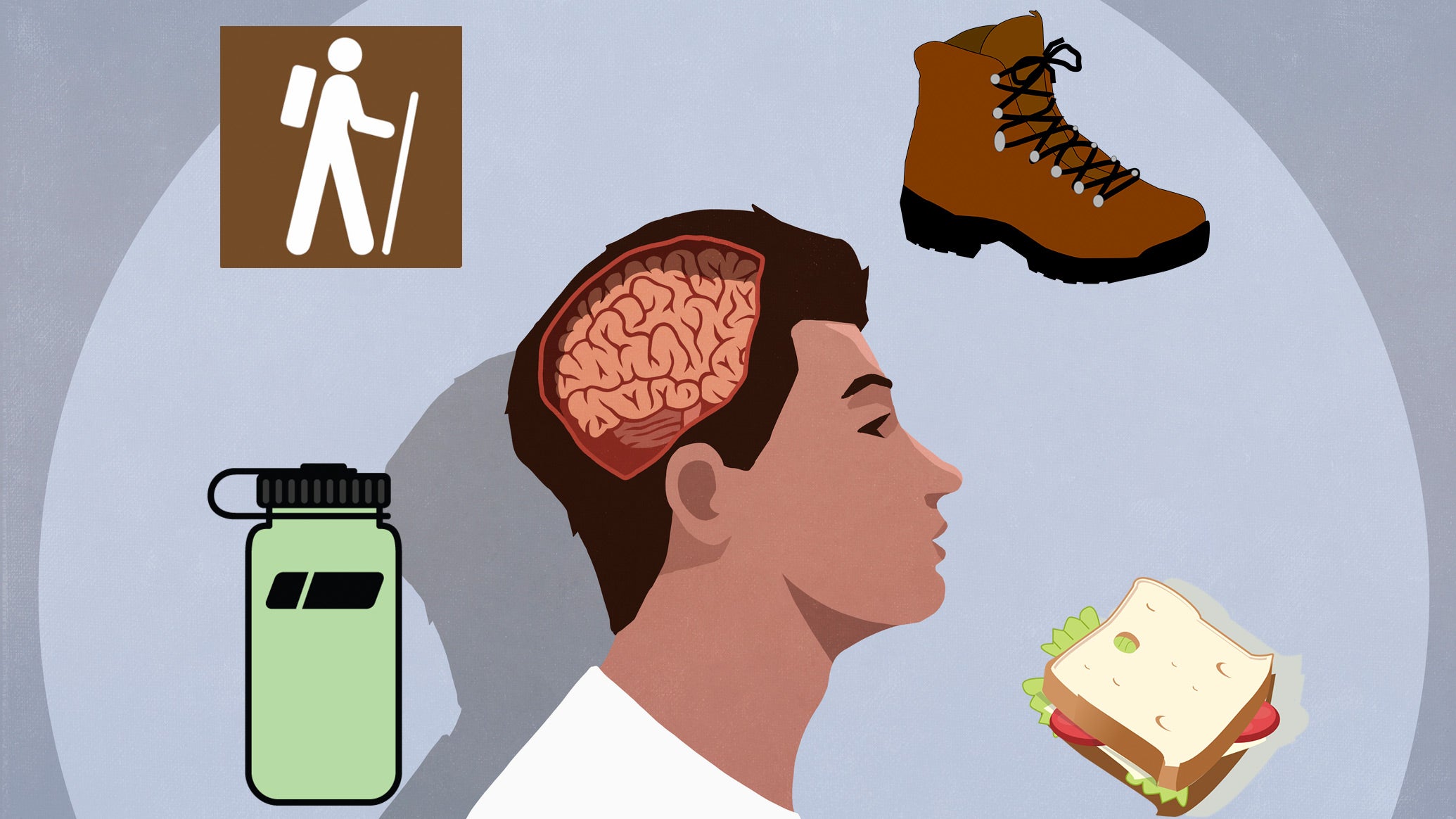 The author says his brain was rewired by hiking.