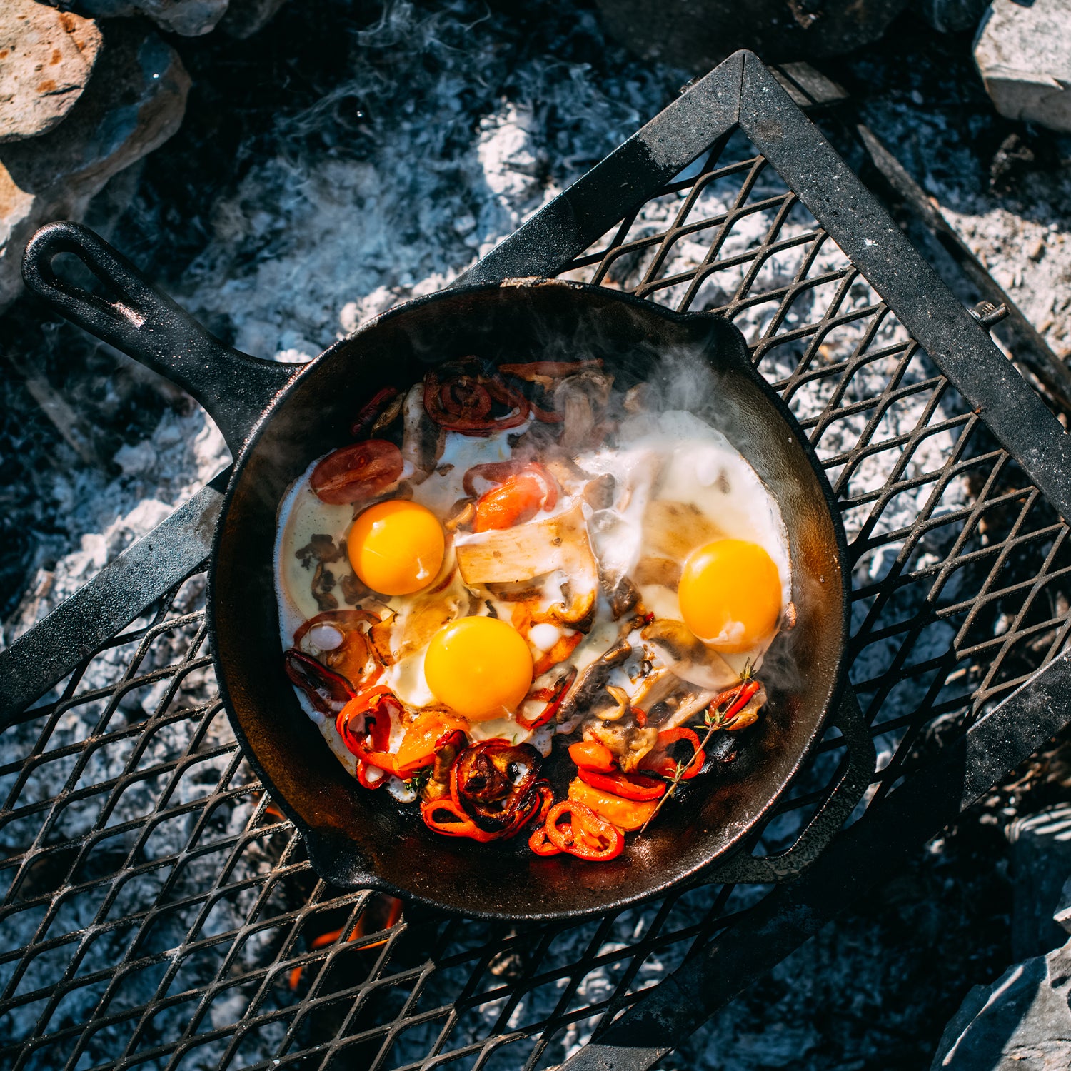 cooking over a fire