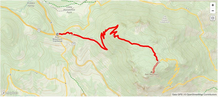 Deer Mountain map