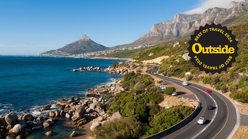 The road from Cape Town, South Africa, east to the Garden Route is a beautiful shore-lined adventure.