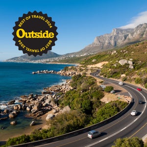 The road from Cape Town, South Africa, east to the Garden Route is a beautiful shore-lined adventure.