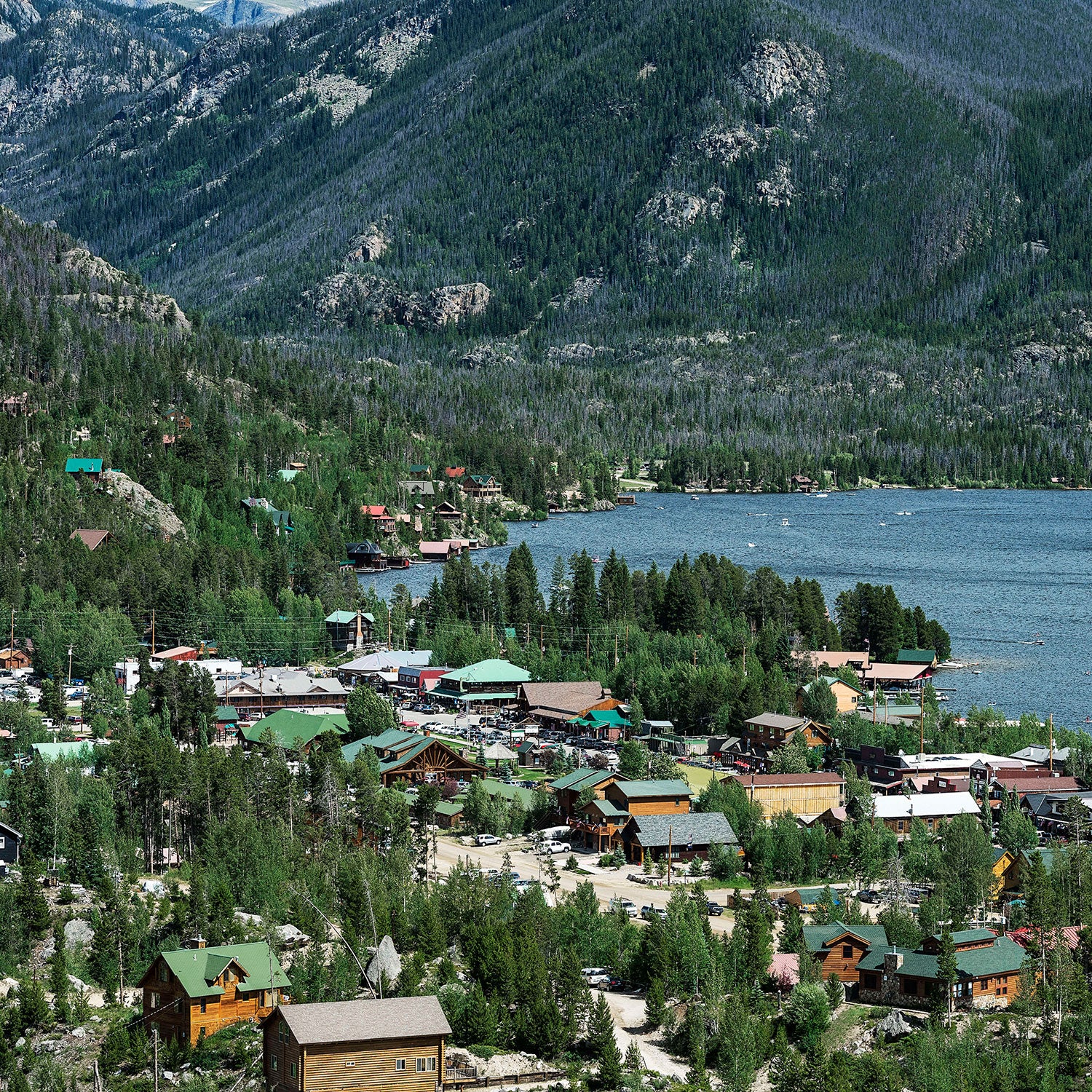 Town and view of Grand Lake, Colorado