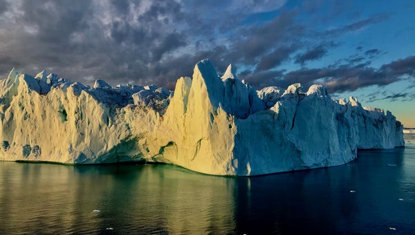 ice and sea in Scoresbysund, eastern side of Greenland