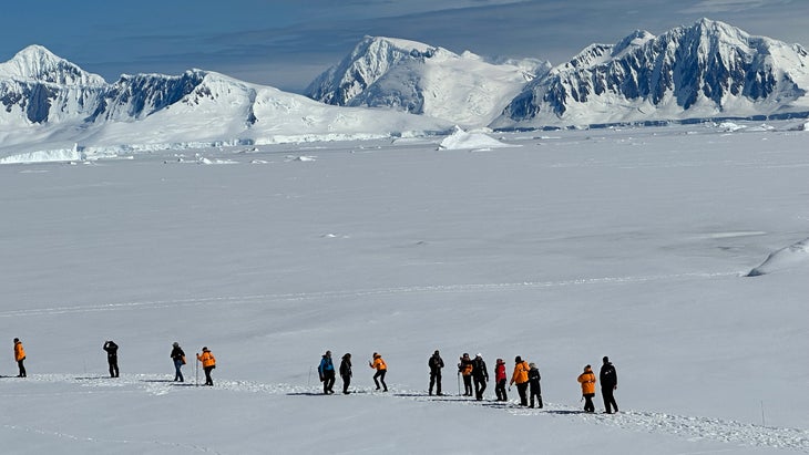 guiding tourists in the polar regions