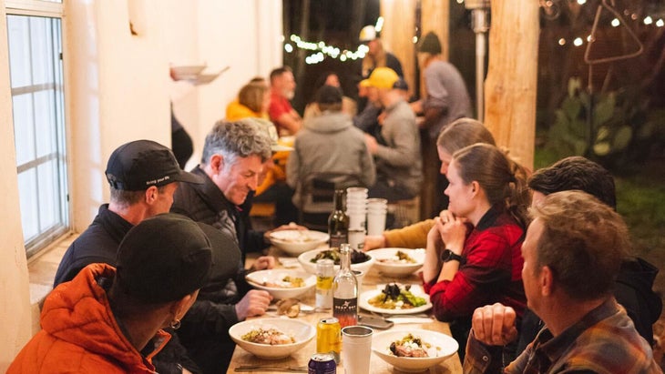 group dining at The Gravel House