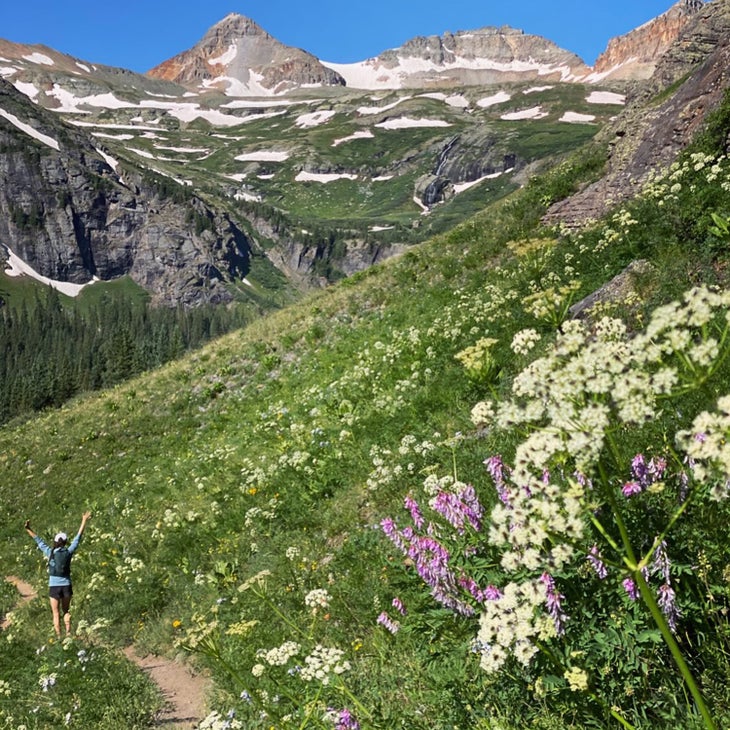 hiking on Red Mountain Pass, Colorado