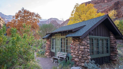 One of the 11 Phantom Ranch cabins designed by renowned architect Mary Jane Colter.