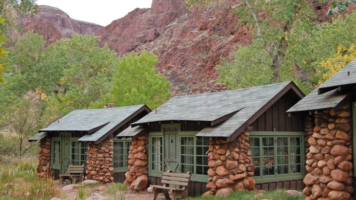 The Phantom Ranch cabins were built in 1922 and initially only hosted those with enough time and wealth to reach the bottom of the Grand Canyon, where they often stayed for weeks.