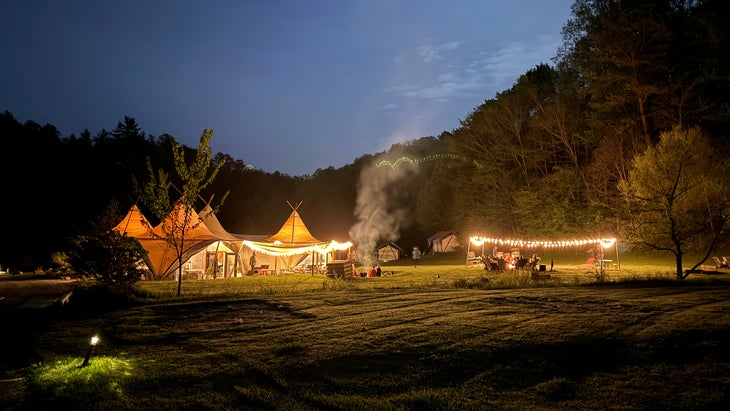 Glamping or camping at Great Smoky Mountains National Park