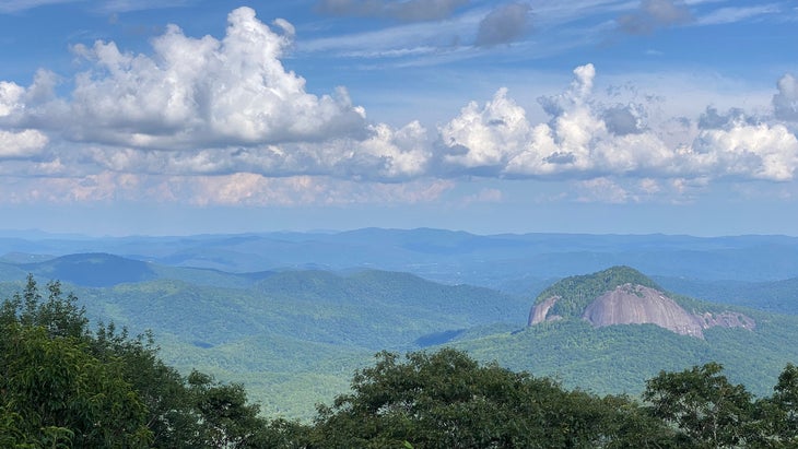 view from overlook on the Blue Ridge Parkway