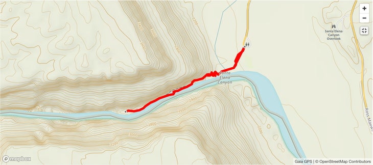 Santa Elena Canyon Trail map