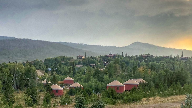 Yurt village at YMCA of the Rockies, Snow Mountain Ranch