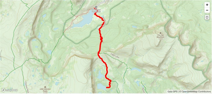 Stillwater Reservoir via North Derby and Hooper Lake map