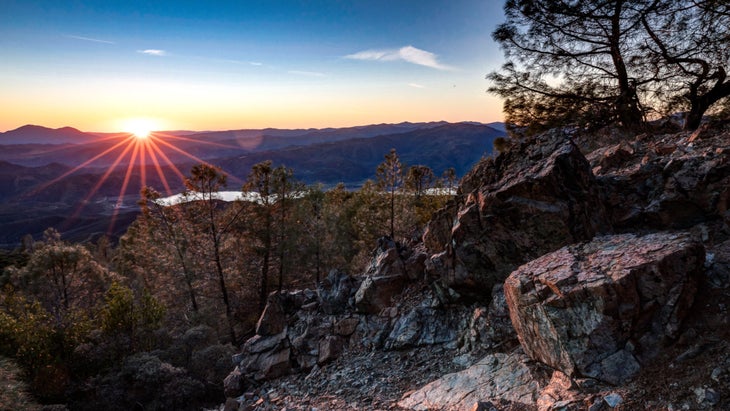 Sunset from Molok Luyuk in Berryessa Snow Mountain National Monument