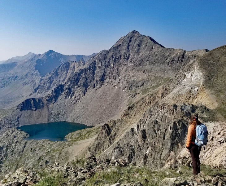 mountain view with shelf lake