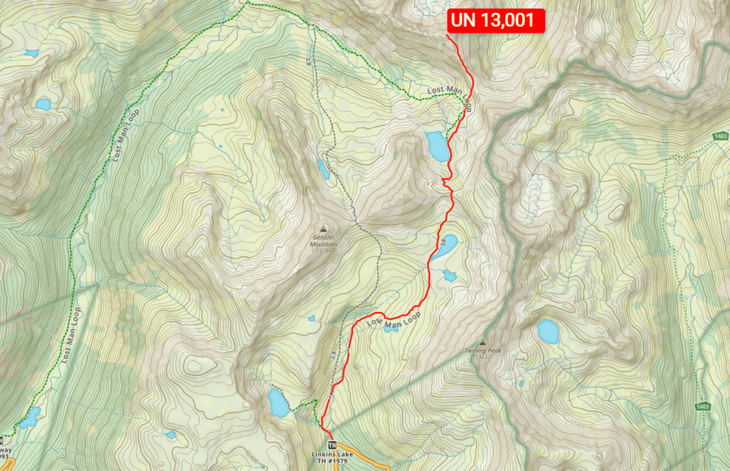 Gaia GPS Map of Colorado's UN13001