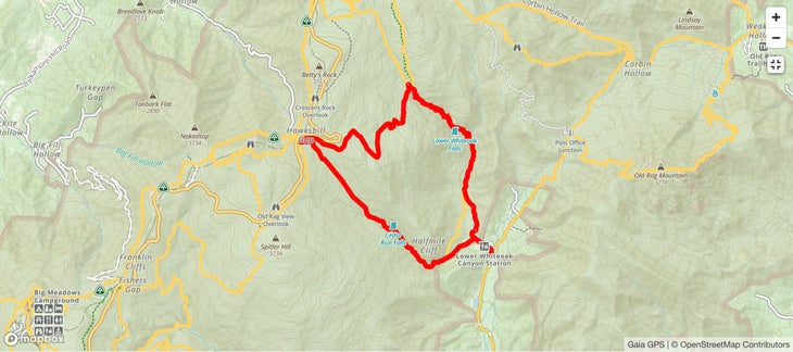 Upper Whiteoak Falls Loop via Cedar Run Trail, Virginia