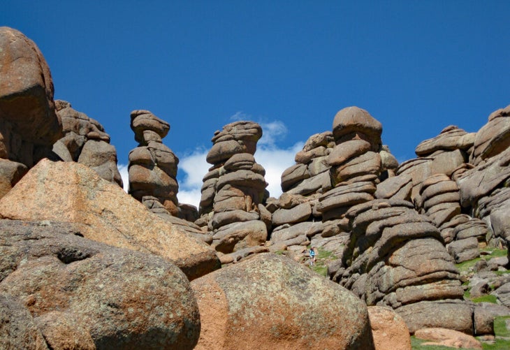 Rock towers on Colorado mountain