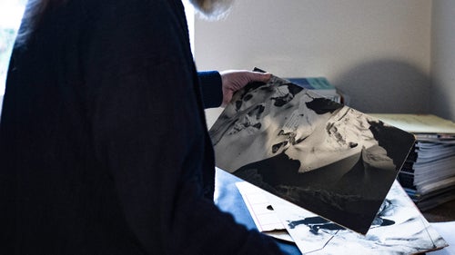 Jurgalski holding images of mountains