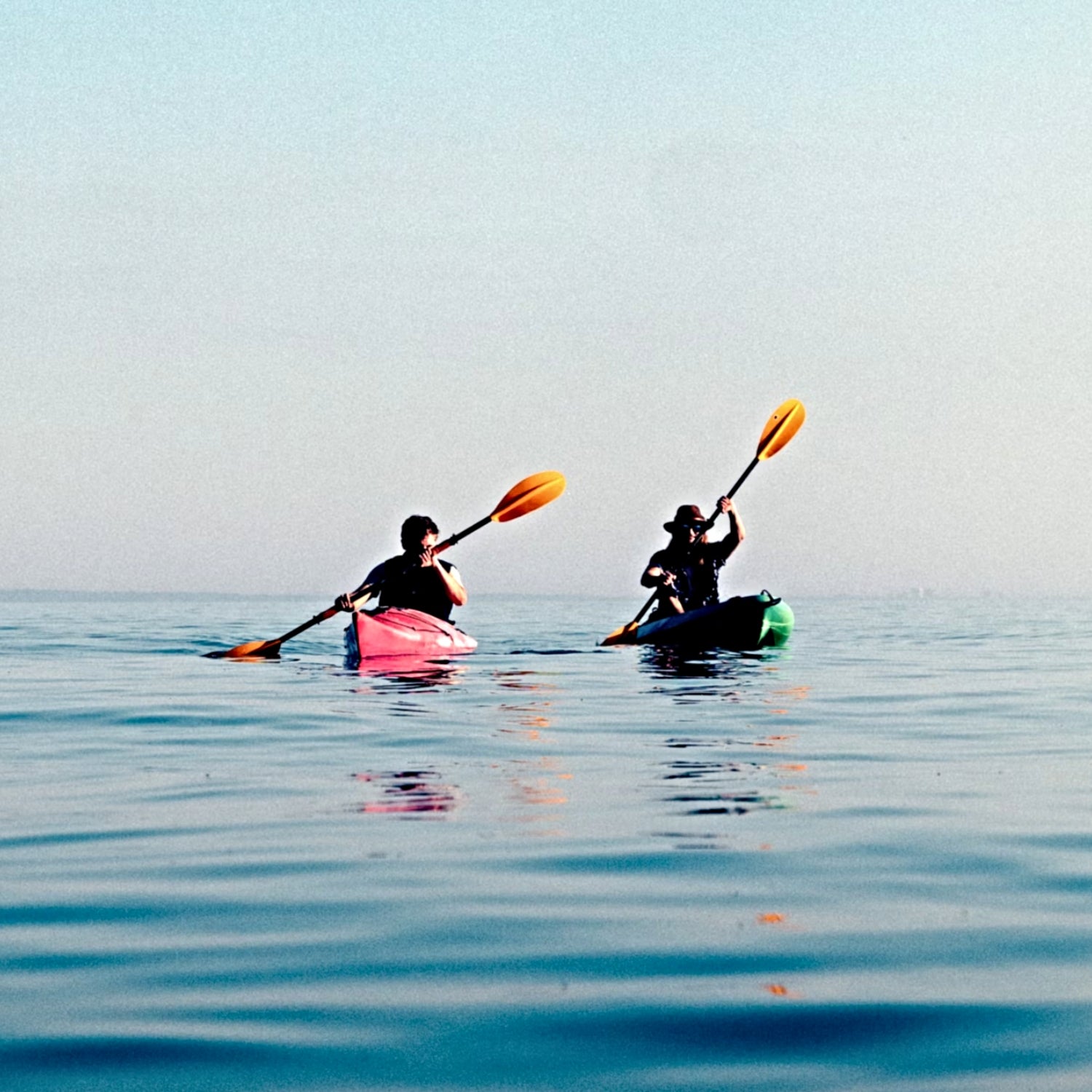 two people kayaking