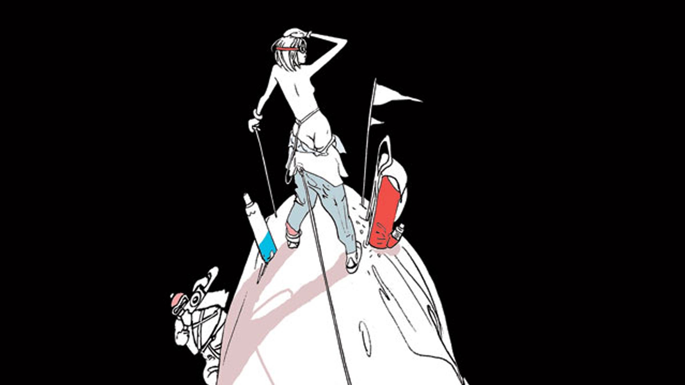 The world's highest party town illustration