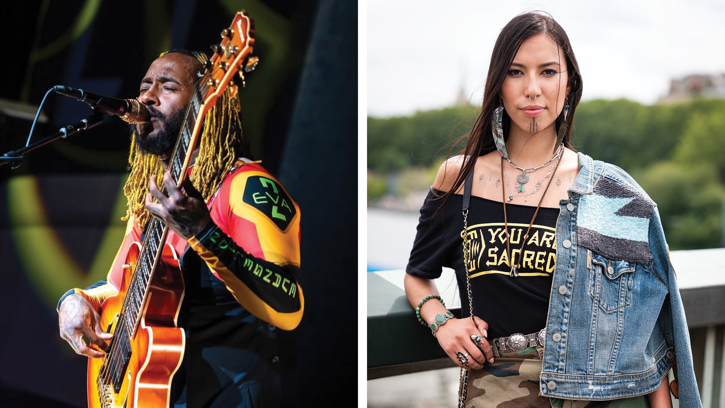 Thundercat, one of the headliners at the Outside Festival; Quannah ChasingHorse will speak at the festival.