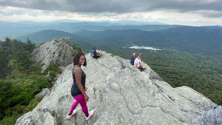 on top of Linville Peak