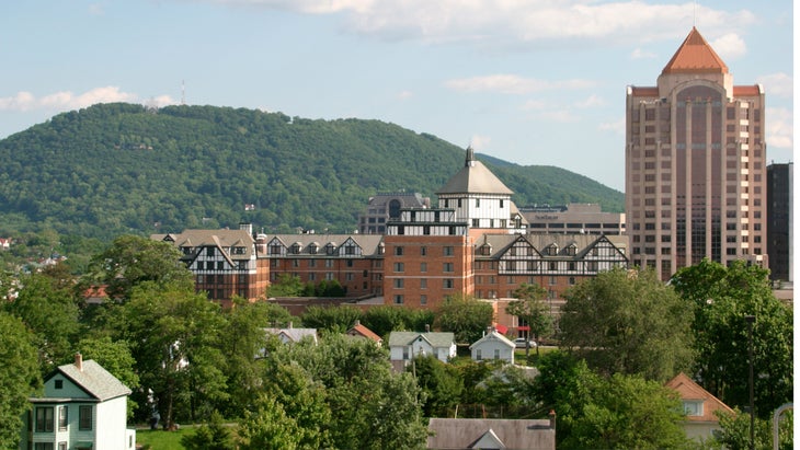 Roanoke, Virginia, and skyline