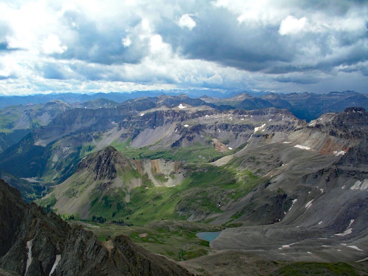 Storm clouds in a mountain basin in Colorado