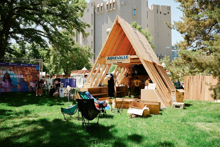 The Asheville booth at the ϳԹ Festival