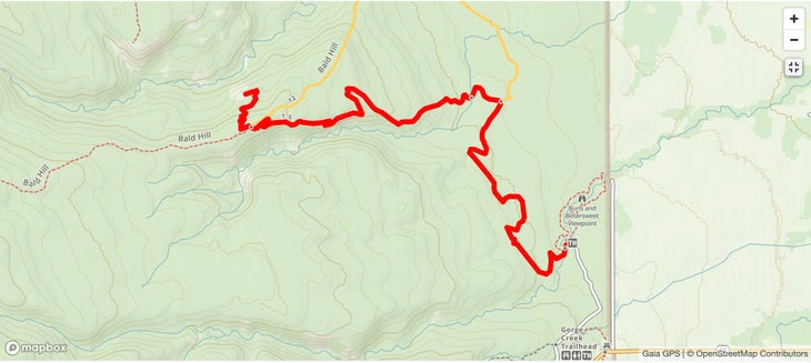 map of Reeve's Ravine Trail, Manitoba 