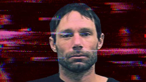 Charles Barrett portrait with a stylized background