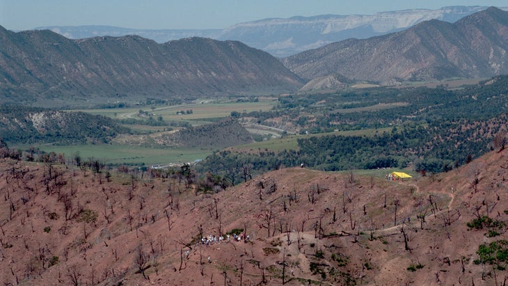 memorial service on Storm King Mountain on the one-year anniversary