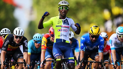 Biniam Girmay wins stage 3 of the Tour de France.