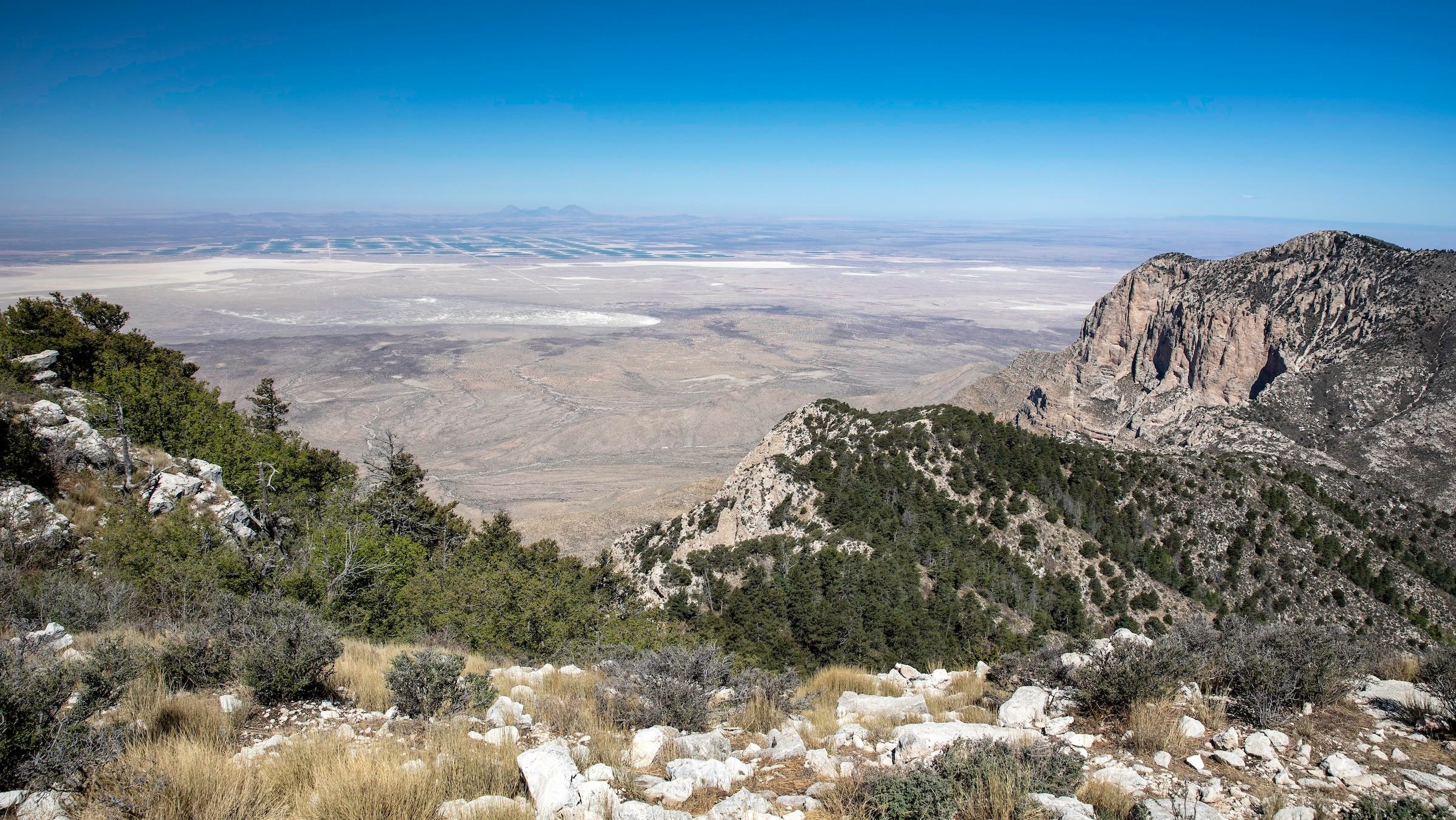 Guadalupe Peak Trail in Texas. columbia hiking trails steep