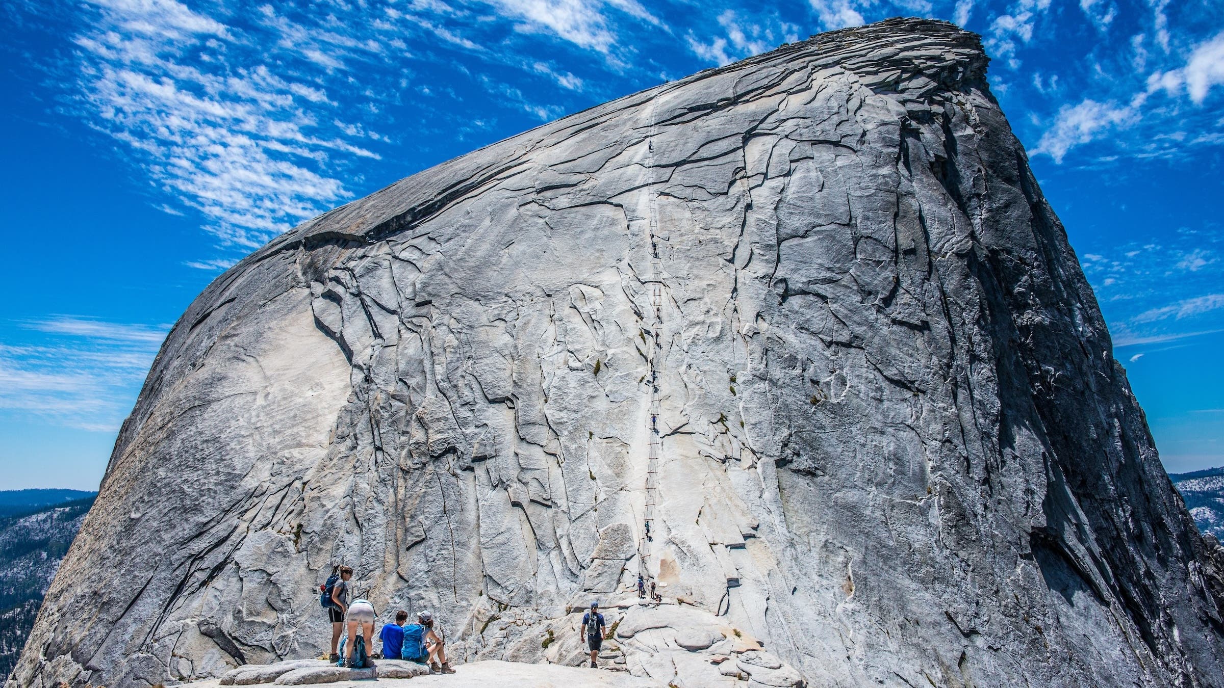 Half Dome cables steep hike columbia inline