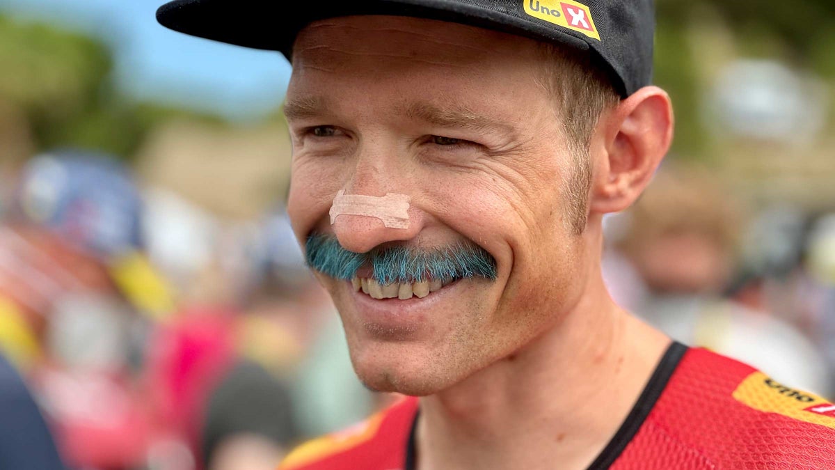 Why Is Magnus Cort Racing the Tour de France with a Blue Mustache?