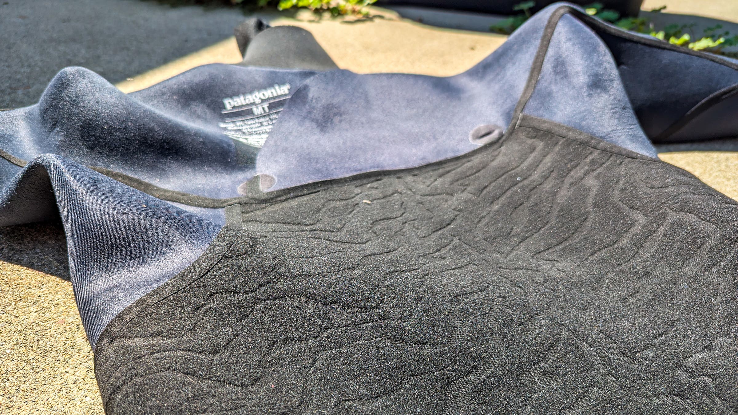 Closeup of lining in Patagonia Yulex Regulator Wetsuit