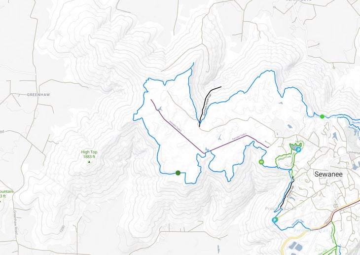 Perimeter Trail, Gaia map